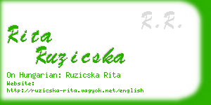 rita ruzicska business card